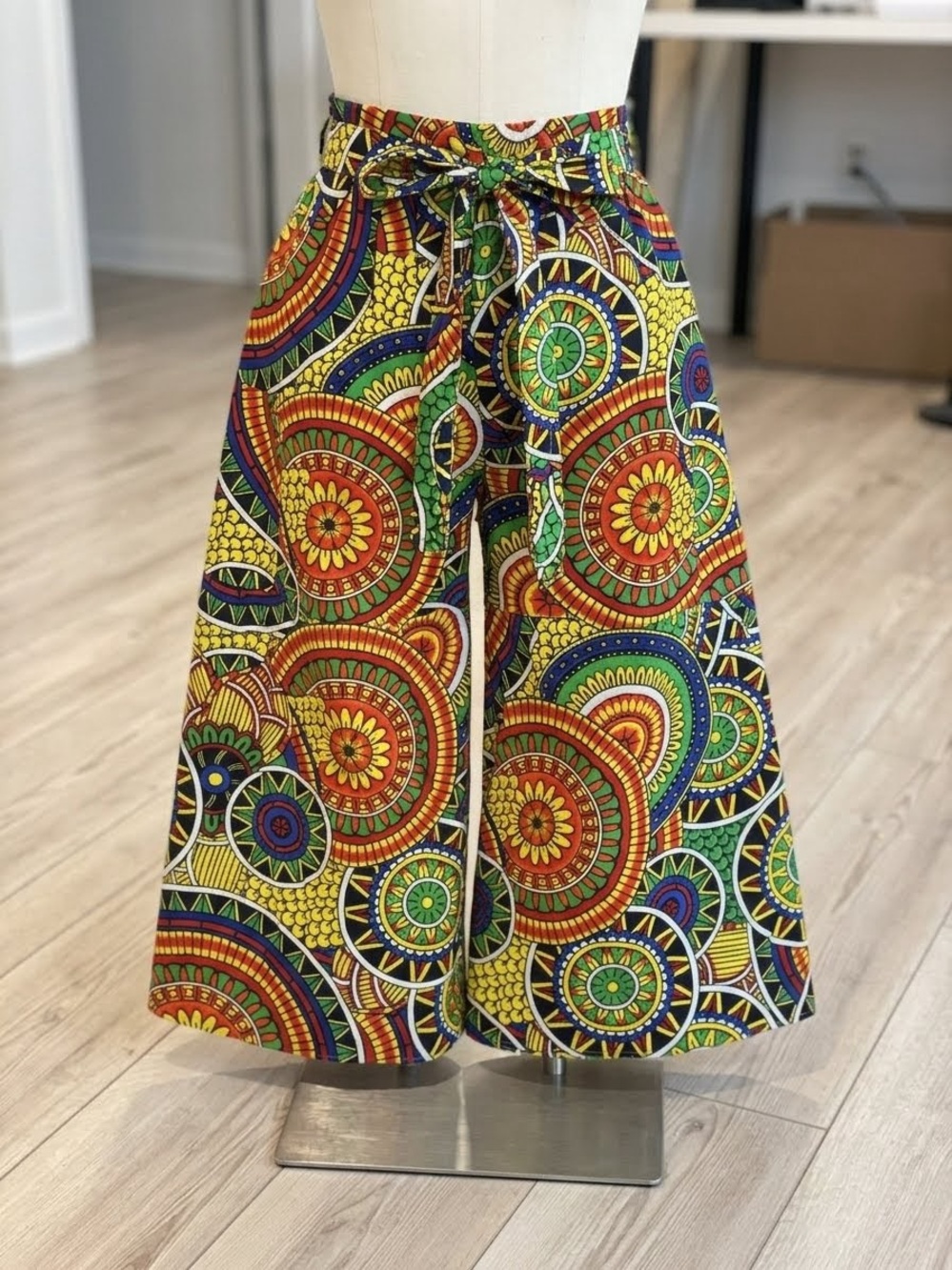Wide Leg Printed Palazzo Pants in Multi